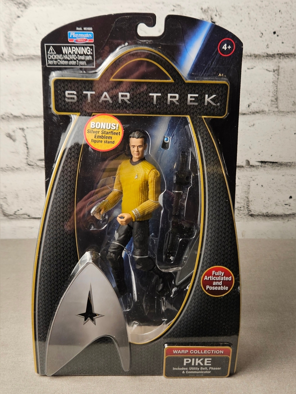 Star Trek 2009 Captain Pike Figure Warp Collection NIB Playmates